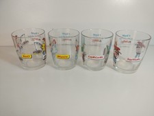  4 BICCHIERI NUTELLA SEGNI ZODIACALI 2001 Da Collezione Vintage 