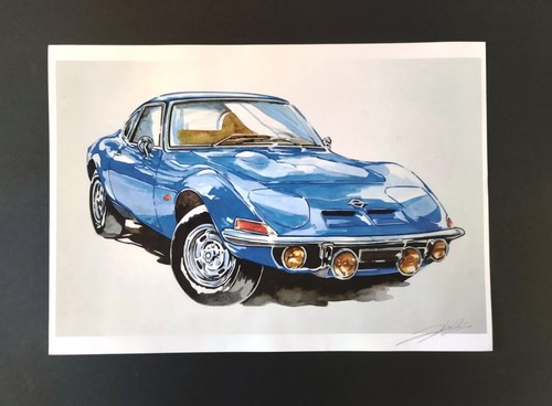 Disegno stampa auto opel - opel, gt