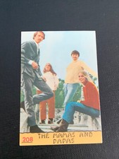 FIGURINA PANINI CANTANTI 1968 THE MAMAS AND PAPAS N°208 NEW OTTIMA