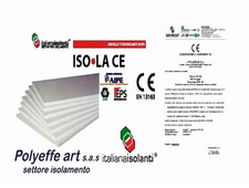 30 PANNELLI POLISTIROLO ISOLAMENTO TERMICO ALTA DENSITA' CM 100x50x0,5 KG 25 MC