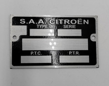 PLAQUE CONSTRUCTEUR CITROEN