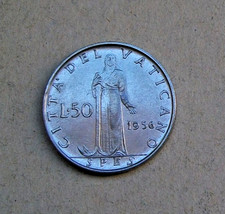 50 lire 1956  Città del Vaticano  PIO XII