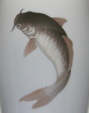 ROYAL COPENHAGEN ART NOUVEAU A. KROG PORCELLANA LIBERTY VASO CARPA KOI CARP 