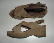 SCARPE SANDALI MARNI IN PELLE SCAMOSCIATA CON ZEPPA n 38 MADE IN ITALY
