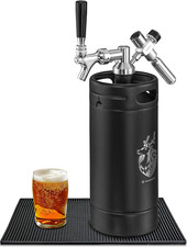 Mini Fusto Portatile Sistema di Distribuzione Birra Bozza con Giacca Raffreddante e Rubinetto, 128 Oz