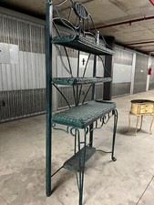 ETAGERE FRANCESE VINTAGE FERRO BATTUTO CON RIPIANI  COLOR CARTA ZUCCHERO