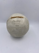 Vintage Rawlings #306 palla medica in pelle 5 libbre 1 oz bianco