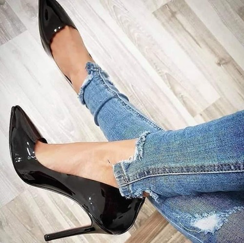 Decollete pumps vernice nere - decollete',