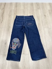 Jeans vintage Y2K stile JNCO skate grunge hip hop gamba larga jeans taglia 36x32