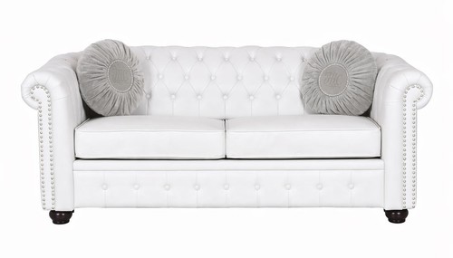 Divano chesterfield bianco - divano,