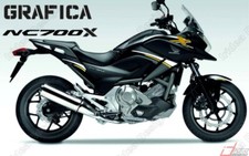 ADESIVI DECAL STICKERS PER HONDA NC700X NC 700 X RACING CARENA GRAFICA BIANCO O