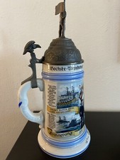 Boccale Da Birra Reggimentale Tedesco In Porcellana  Con Litofania Primi 900