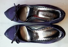 SCARPE PELLE decolleté - donna n°37 - NILA & NILA, tacco 8cm, colore viola