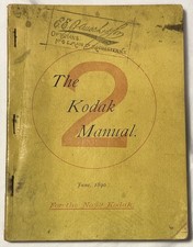 Rara Kodak antica originale 1890 n. Manuale 2 macchine fotografiche