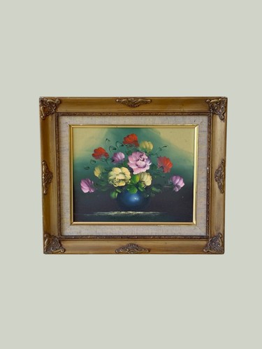 Dipinto olio vintage floreale - ,