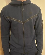 Nike Tech Fleece Taglia L Felpa con Cappuccio - Blu