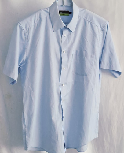 Easy care shirt light blue - m&s,