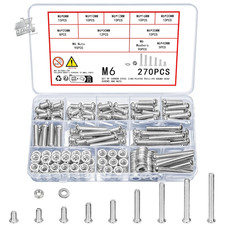 270pcs M6 Screw Set Bolts And