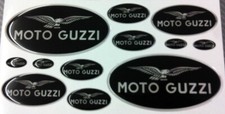 Kit Adesivi MOTO GUZZI BLACK & SILVER 12 pz. 3D