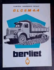 Brochure CAMION BERLIET GLC 8 M 4X4 OLD TRUCK TIMBRO UFFICIALE BERLIET ITALIA 