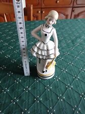 Antica Porcellana Ballerina Ragazza Suonatrice Biscuit Bisquit Germany Vintage 