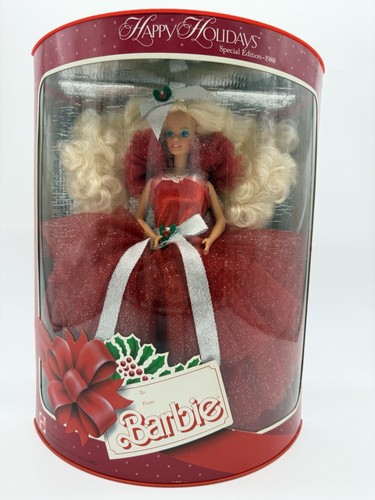 Barbie 1988 happy holidays - happy,