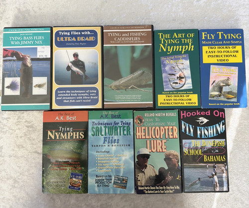 Vtg fly tying vhs - lot, 9