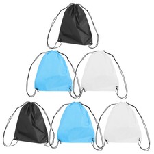  6 Pcs Sackpack Zaino Con Coulisse Borse Sportive Di Archiviazione Portatile