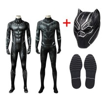 Costume da Black Panther copia professionale per adulti Super Eroe completo uomo