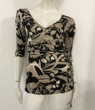 PENNYPULL Maglia beige nera fantasia Tg S