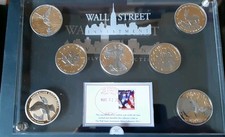 LOTTO 7 MONETE  FDC. DA 1 ONCIA ARGENTO  USA e MEXICO e Mondo +RARE ,10M.TIRAT.