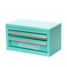 Cassetta degli attrezzi a 2 cassetti Kobalt Mini verde acqua NUOVA artigianato toelettatura CARINA