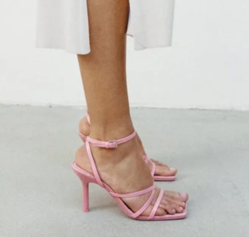 Zara sandali con tacco - zara, in