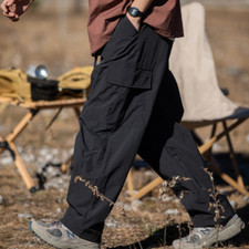 Mens Cargo Loose Pants Wide