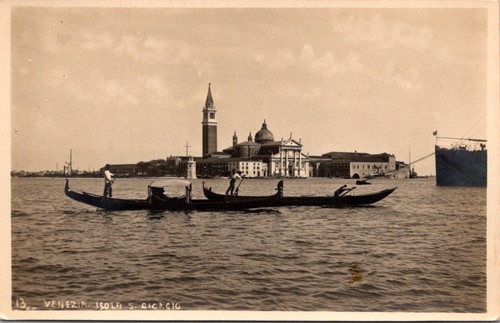 Venice italy gondolas church - venice,