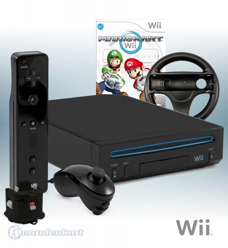 Wii console nero mario kart - #nero,