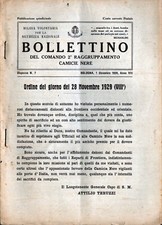 Bollettino Camicie Nere MVSN 2° Comando 1 Dicembre 1930 Fascismo