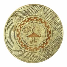 Classic round marble inlaid - round,