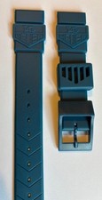 TAG Heuer Formula 1 Cinturino in gomma blu scuro 18 mm - per orologi F1 anni 90 medie.