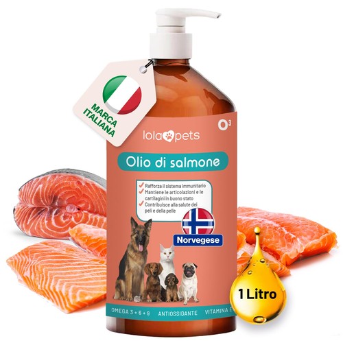Olio salmone per cani e - olio,