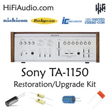 Sony TA-1150 ricostruzione restauro recap service kit riparazione condensatore