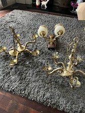 Lampadario antico in ottone -