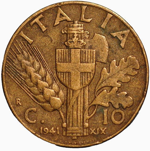 Italy centesimi 1941 yr - r,