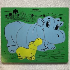 Vintage Playskool Hippo Wood