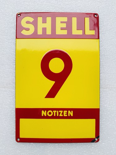Insegna smaltata shell garage - insegna,