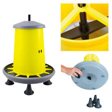 MANGIATOIA A TRAMOGGIA IN PLASTICA DA 8/18 KG REGOLABILE CON PIEDINI PER GALLINE