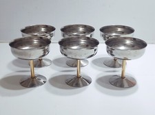 Coppe Champagne Gelato Macedonia 6 Pz Calici vintage Servizio di bicchieri inox