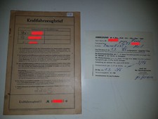 Fahrzeugbrief Kfz Brief 1966
