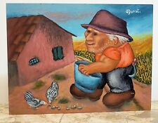 ANTONIO DONATI NAIF OLIO SU MASONITE FAESITE 30X40