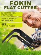 SET 2 FRESE PIATTE DA GIARDINO UNIVERSALI ZAPPA PALA RASTRELLO FOKINA ACCIAIO 65G